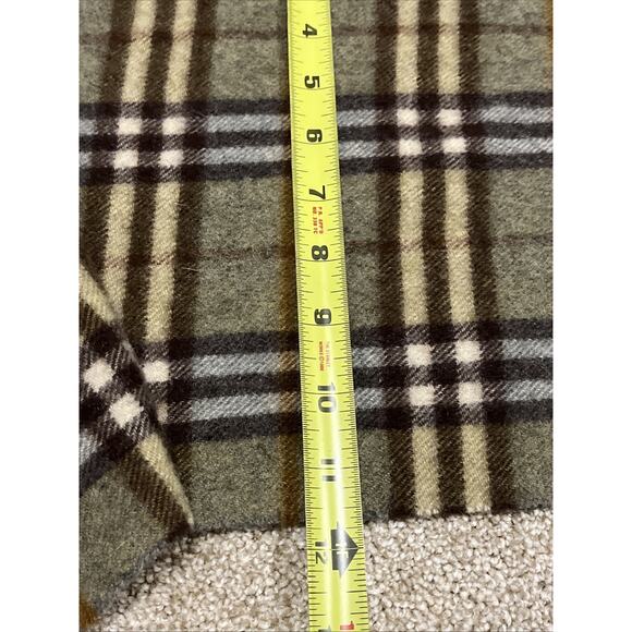 Burberry Of London 100% Cashmere Scarf Authentic Nova Check Fringe Unisex VTG - Picture 7 of 8